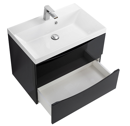 Тумба под раковину BelBagno Marino MARINO-700-2C-SO-NL-P 70 nero lucido