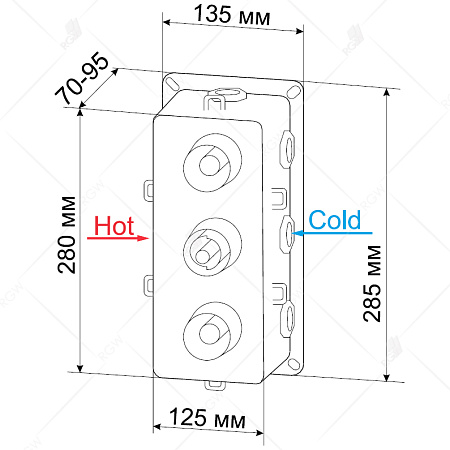 Термосмеситель встраиваемый RGW Shower Panels 21140541-11 хром