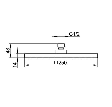Верхний душ Keuco Edition 300 53086370100 черный матовый