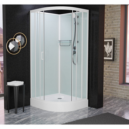 Душевая кабина Frank F408 White 80*80 без крыши, белый