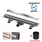 Душевой лоток Tece TECElinus 2 в 1 15103099 90 с основой для плитки, со стаканом, с мембраной