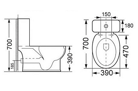 Унитаз-компакт BelBagno Aria-A BB2093CP