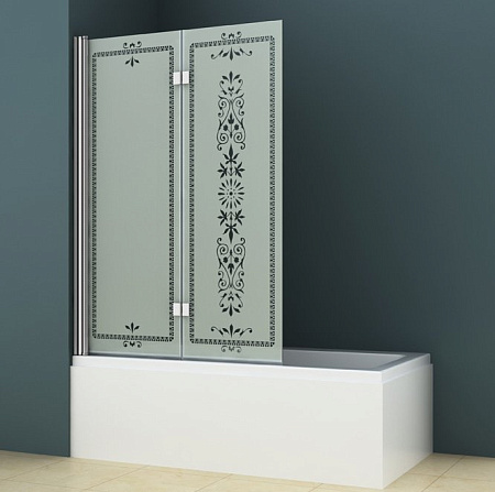 Шторка на ванну Cezares Royal Palace V 21 120/145 PP Br