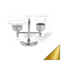 Мыльница Stil Haus Smart Light SL15(16) настольный со стаканом золото Мыльница Stil Haus Smart Light SL15(16) настольный со стаканом золото