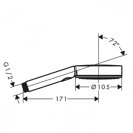 Душевая лейка Hansgrohe Pulsify 24100000 хром