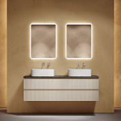 Мебель для ванной со столешницей Sancos Snob T 160 SNT80CE+TT160A1 Beige Soft/Black Sky