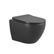 Унитаз подвесной Boheme Nero 961 с крышкой-сидением, черный