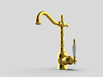 Смеситель GPD Retro MTL180-A для раковины, золото