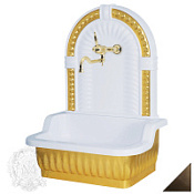 Раковина Migliore Olivia ML.OLV-45.110.BI.BR с пристенной панелью, бронза Раковина Migliore Olivia ML.OLV-45.110.BI.BR с пристенной панелью, бронза