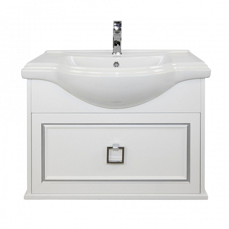 Мебель для ванной Tessoro Foster TS-F9065-CH-W-S 65 подвесная, белый с патиной серебро