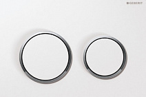 Кнопка смыва Geberit Omega20 115.085.KJ.1 хром, белая