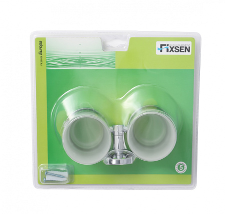 Подстаканник двойной Fixsen Europa FX-21807 хром