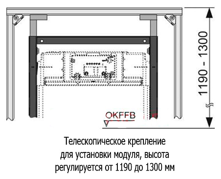 Комплект крепления для инсталляций Tece TECEprofil 9380001 телескопическое