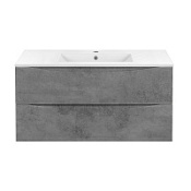 Тумба с раковиной Vincea Mia VMC-2MC100BT 100 подвесная, 2 выкатных ящика, Beton