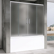 Шторка на ванну ABBER Schwarzer Diamant AG57150M матовое/хром