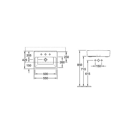 Раковина Villeroy & Boch Memento 41335501 50х42 альпийский белый