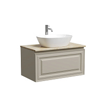 Тумба c раковиной и столешницей Sancos Very 80 VR80CE+TT80A2X Beige Soft/Kreman