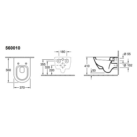 Унитаз подвесной Villeroy & Boch Subway 2.0 56001001 альпийский белый