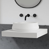 Раковина накладная ABBER Stein AS2605 белый матовый