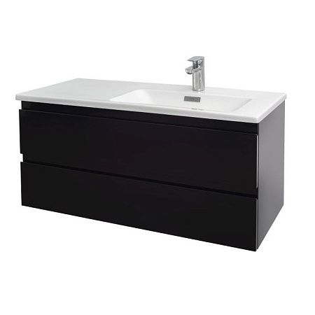 Тумба с раковиной Jacob Delafon Madeleine EB2055-J52 100 R черный блестящий