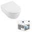 Унитаз подвесной Villeroy & Boch Avento 5656RS01 с сиденьем микролифт SlimSeat, alpin - фото 1