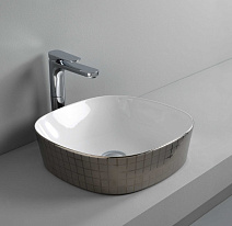 Раковина ArtCeram Ghost GHL001 01;58 42 серебро