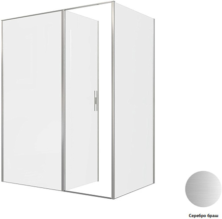 Душевой уголок Allen Brau Priority 3.31038.BA + 3.31047.BA 160x100 серебро браш