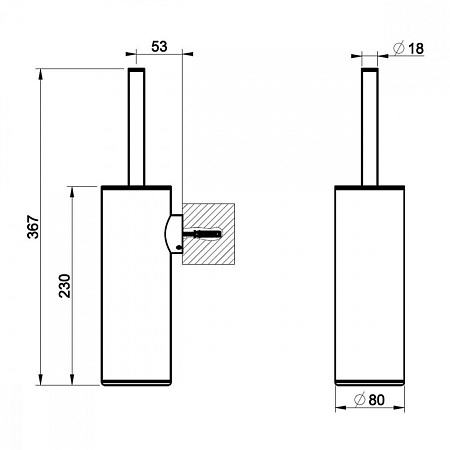 Ершик Gessi Emporio 38957-299 черный матовый