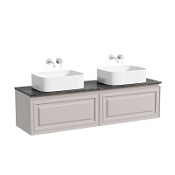 Тумба c раковиной и столешницей Sancos Very 160 VR80SM+TT160A1 Doha Soft/Black Sky