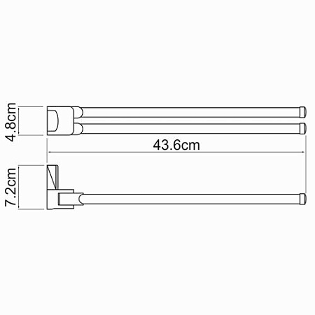 Полотенцедержатель WasserKRAFT Leine K-5031 двойной, хром