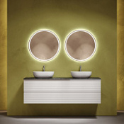 Мебель для ванной со столешницей Sancos Folk 160 FL80W+TT160A1X Bianco/Black Sky