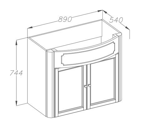 Тумба с раковиной Opadiris Корсо-оро №11 00-00000627 89 светлый орех (Р10)