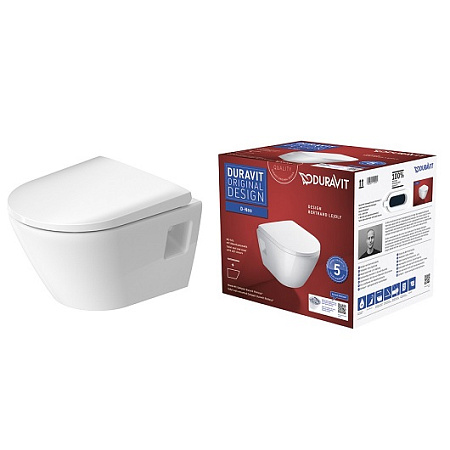 Унитаз подвесной Duravit D-Neo 45870900A1 с сиденьем микролифт, белый
