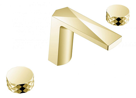 Смеситель Boheme Venturo 150-MG-DIAMOND для раковины, ручка Diamond, золото матовое