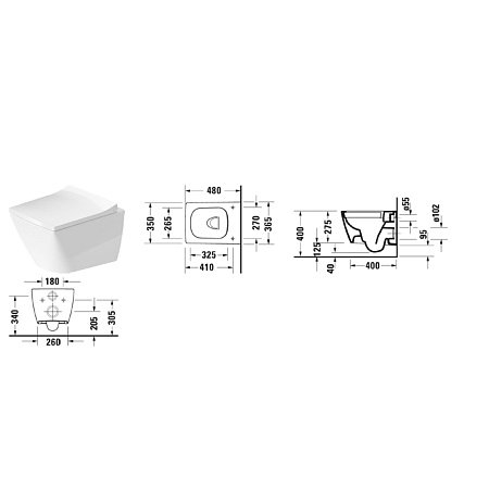 Унитаз подвесной Duravit Viu 2573090000 Rimless
