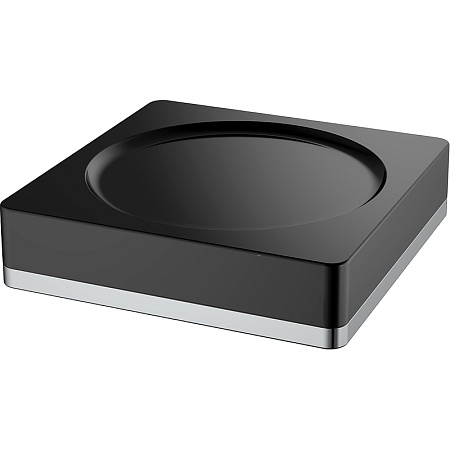 Мыльница Boheme 10960-B-CR настольная, хром/черный