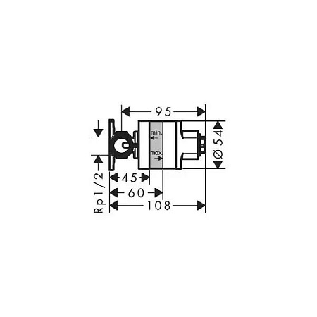 Cкрытая монтажная часть Hansgrohe 29235180 для душа