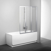 Шторка на ванну Ravak Supernova VS3 100 795P0100Z1 Transparent, белый Шторка на ванну Ravak Supernova VS3 100 795P0100Z1 Transparent, белый