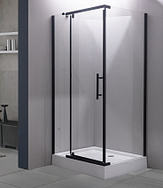 Душевой уголок Esbano ESR-7190B 100х80см с поддоном, черный матовый