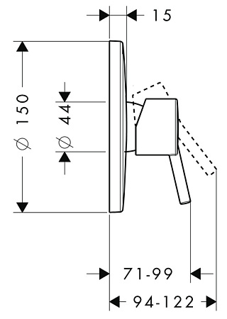 Смеситель Hansgrohe Talis S 32675000 для душа, хром