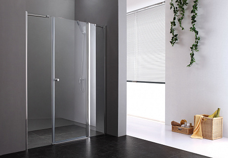 Душевая дверь в нишу Cezares Elena ELENA-W-B-13-60+60/50-P-Cr-R рифленое стекло