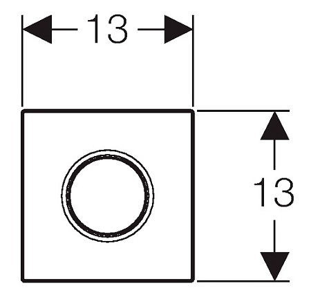 Ручной пневмопривод смыва Geberit Sigma 10 116.015.KN.1 для писсуара