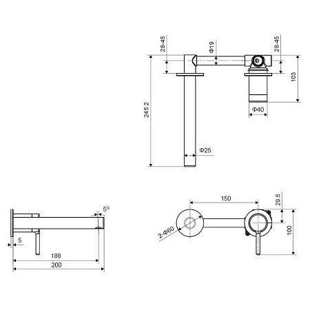 Смеситель для раковины Excellent Pi AREX.1214WH белый матовый