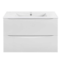 Тумба с раковиной Vincea Mia Slim VMC-2MC800S1GW 80 подвесная, 2 выкатных ящика, G.White