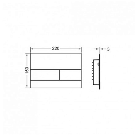 Кнопка смыва Tece Square II 9240831 хром глянцевый
