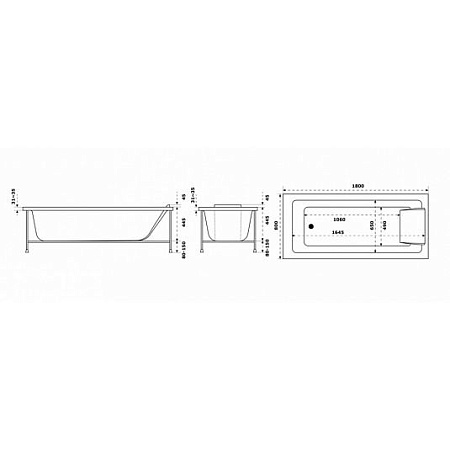 Акриловая ванна Jacob Delafon Sofa E60516RU-00 180х80
