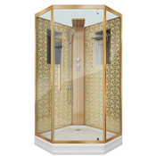 Душевая кабина Niagara Lux 7717GBK 100х100 см, золото Душевая кабина Niagara Lux 7717GBK 100х100 см, золото