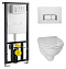 Комплект VitrA Arkitekt 9005B003-7211, кнопка хром