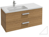 Тумба под раковину Jacob Delafon Vox EB2075-R1-N18 100 L изогнутая ручка, белый меламин