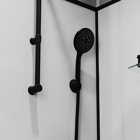 Душевая кабина Niagara Standart ST100/80/15QL/KL/BKT 100x80x225 черный матовый/прозрачный клетка